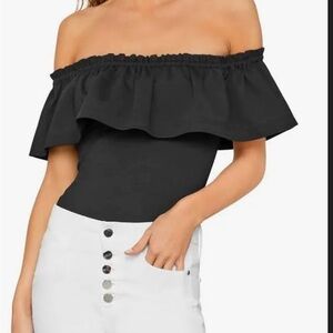NWT Bcbg Maxazria ruffle bodysuit